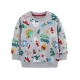 thumbnail image 1 of Bellafa Toddler Boys Christmas Sweatshirts Long Sleeve Pullover Shirts Dinosuar Reindeer Sweaters Xmas Cartoon Tee Sport Tops 1-7T, 1 of 8