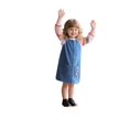 thumbnail image 1 of Bellafa Toddler Girl Christmas Jean Dress Long Sleeve Fall Winter Cotton Casual Denim Shirt Dresses 2-7Years Kids Button Back Dress, 1 of 8