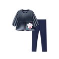 thumbnail image 1 of Bellafa Toddler Girl Clothes Ruffle Long Sleeve Polka Dot Stripes Top Shirt+ Solid Pants Set 2 Piece Fall Winter Casual Cotton Toddler Outfits, 1 of 11