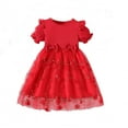thumbnail image 1 of Bellafa Toddler Tutu Jersey Dress Little Girls Fluffy Bowknot Summer Dresses Casual Party Tulle Sundress for Kids 2-6Y-Floral, 1 of 8