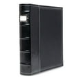 thumbnail image 1 of Bellagio-Italia 3-Ring Office Binder - Black - Leather - 250-Sheet Storage Capacity - File Storage for Presentations, Documents - Blank Index Plate on Spine for Custom Labeling -1 Pack, 1 of 7