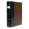 thumbnail image 1 of Bellagio-Italia 3-Ring Office Binder - Brown - Leather - 225-Sheet Storage Capacity - File Storage for Presentations, Documents - Blank Index Plate on Spine for Custom Labeling - 1 Pack, 1 of 7