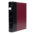 thumbnail image 1 of Bellagio-Italia 3-Ring Office Binder - Burgundy - Leather - 225-Sheet Storage Capacity - File Storage for Presentations, Documents - Blank Index Plate on Spine for Custom Labeling - 1 Pack, 1 of 7