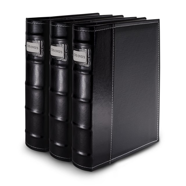 BellagioItalia CD/DVD Storage Binder Black Leather 144Disc