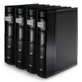 thumbnail image 1 of Bellagio-Italia CD/DVD Storage Binder - Black - Leather - 192-Disc Capacity - Storage Organizer for DVDs, CDs, Blu Rays, & Video Games - Acid-Free Binder Organizer Sheets - 4 Pack, 1 of 6