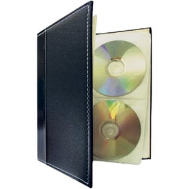 Bellagio-Italia CD/DVD Storage Binder - Black - Leather - 48-Disc ...