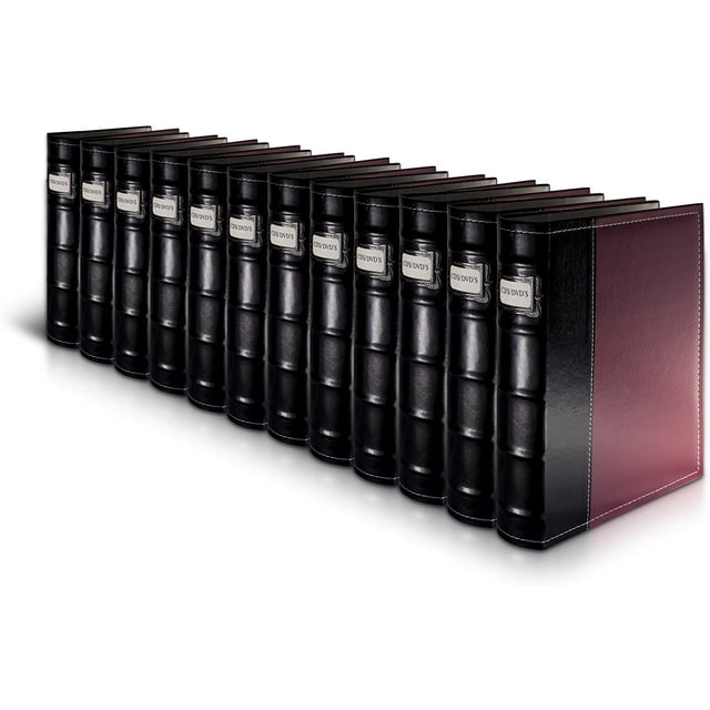BellagioItalia CD/DVD Storage Binder Black Leather 576Disc