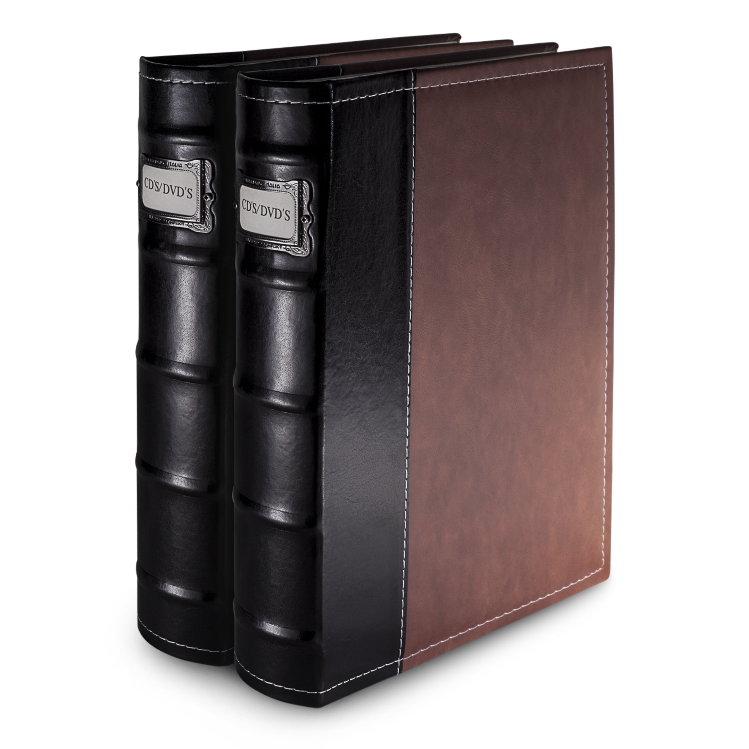 Bellagio-Italia CD/DVD Storage Binder - Black - Leather - 384-Disc