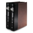 thumbnail image 1 of Bellagio-Italia CD/DVD Storage Binder - Brown - Leather - 96-Disc Capacity - Storage Organizer for DVDs, CDs, Blu Rays, & Video Games - Acid-Free Binder Organizer Sheets - 2 Pack, 1 of 6