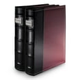 thumbnail image 1 of Bellagio-Italia CD/DVD Storage Binder - Burgundy - Leather - 96-Disc Capacity - Storage Organizer for DVDs, CDs, Blu Rays, & Video Games - Acid-Free Binder Organizer Sheets - 2 Pack, 1 of 6