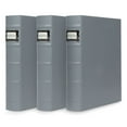 thumbnail image 1 of Bellagio-Italia CD/DVD Storage Binder - Full Gray - Leather - 144-Disc Capacity - Storage Organizer for DVDs, CDs, Blu Rays, & Video Games - Acid-Free Binder Organizer Sheets - 3 Pack, 1 of 7