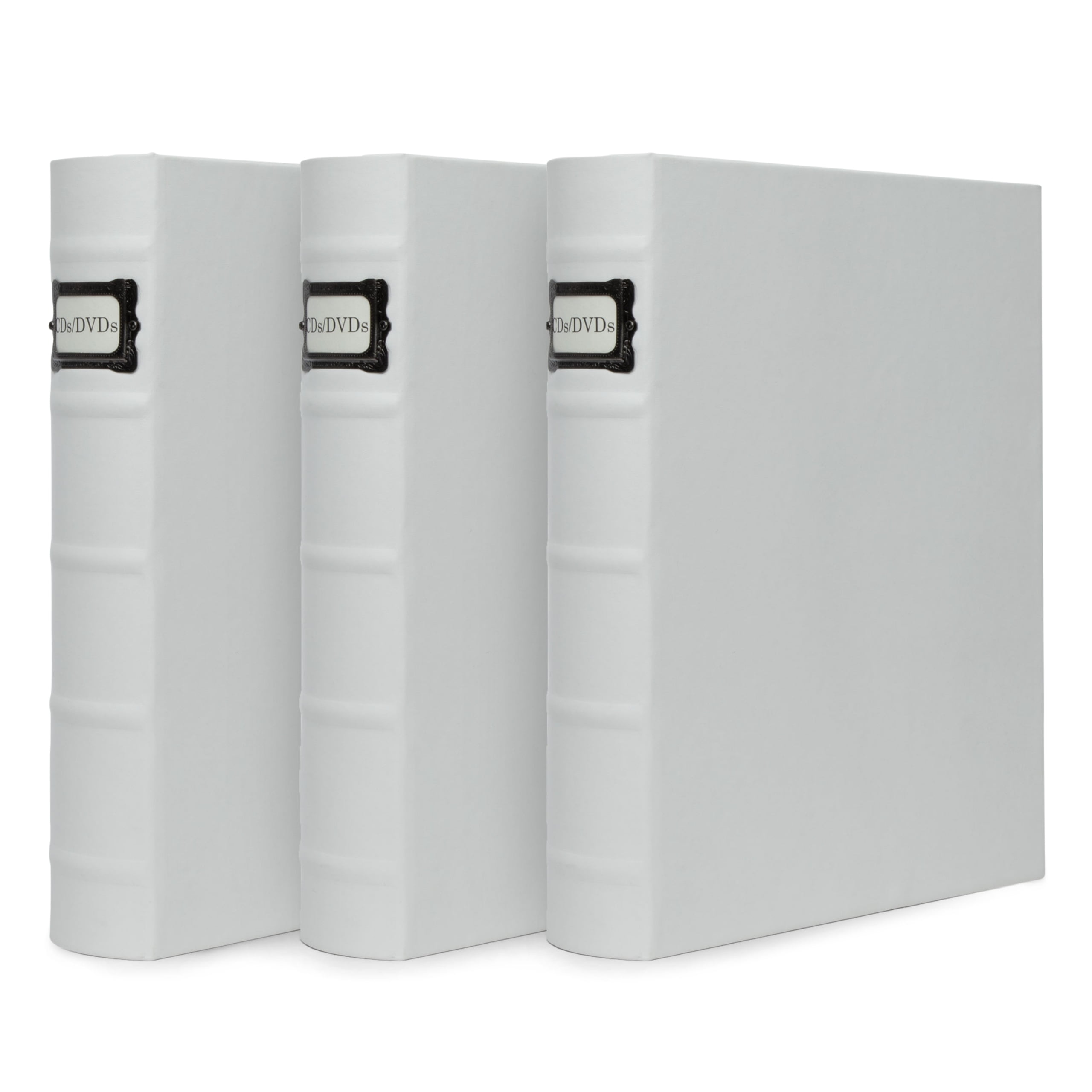 BellagioItalia CD/DVD Storage Binder Full White Leather 144Disc