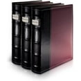 thumbnail image 1 of Bellagio-Italia CD/DVD Storage Binder Set - Burgundy - Leather - 3 Pack - 144-Disc Capacity - Storage Organizer for DVDs, CDs, Blu Rays, & Video Games - Acid-Free Binder Organizer Sheets, 1 of 6