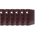 thumbnail image 1 of Bellagio-Italia Corona CD/DVD Storage Binder Set - Leather - 288-Disc Capacity - Storage Organizer for DVDs, CDs, Blu Rays, & Video Games - Acid-Free Binder Organizer Sheets - 6 Pack - Vino, 1 of 6