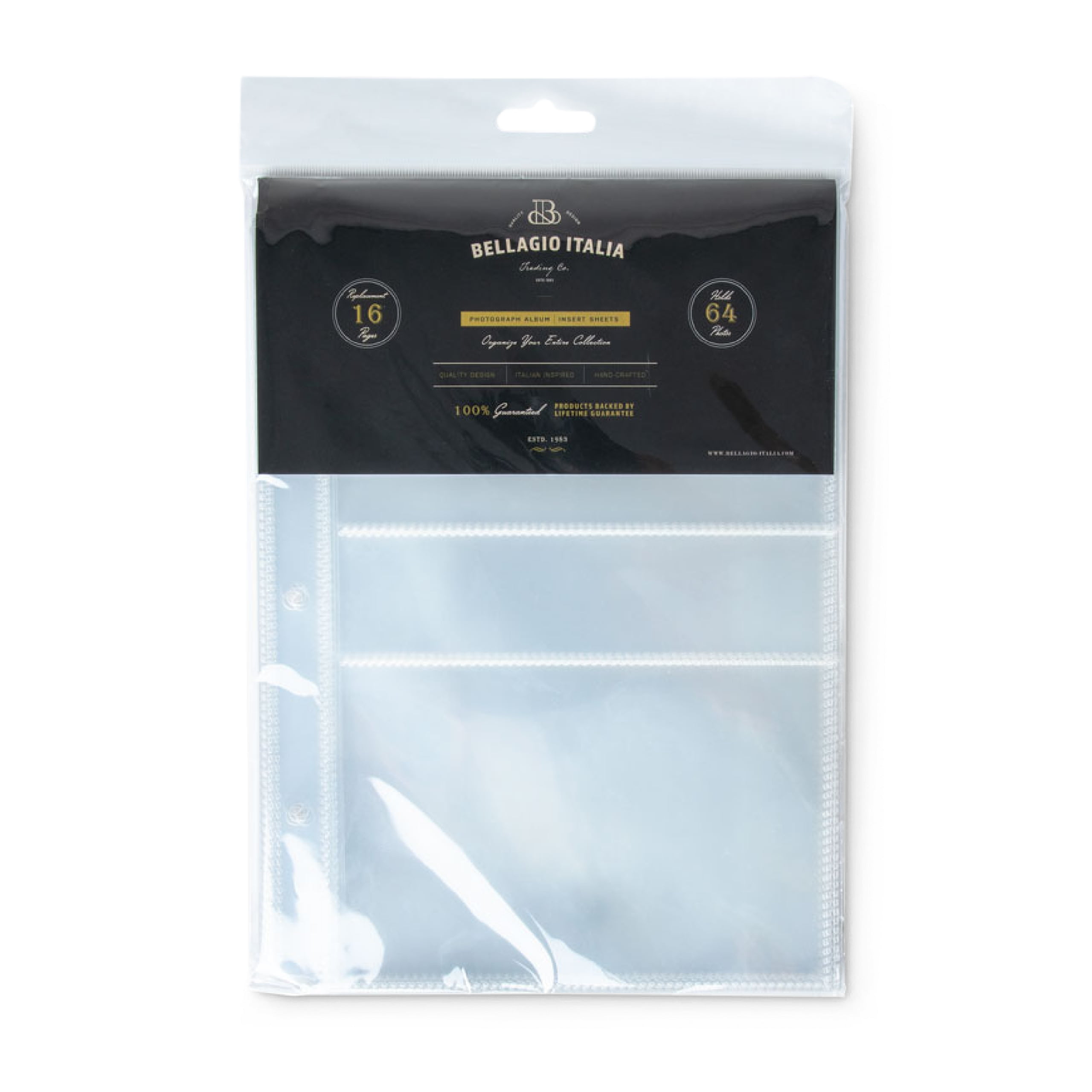BellagioItalia Photo Insert Sheets for Binders & Book Boxes Hold up