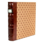 Bellagio-Italia Tuscany 3-Ring Office Binder - Leather - 250-Sheet Storage Capacity - File Storage for Presentations, Documents - Blank Index Plate on Spine for Custom Labeling - Crimson Red