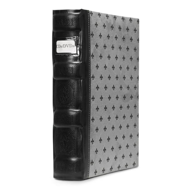 Bellagio-Italia Tuscany CD/DVD Storage Binder - Charcoal Gray - Leather ...