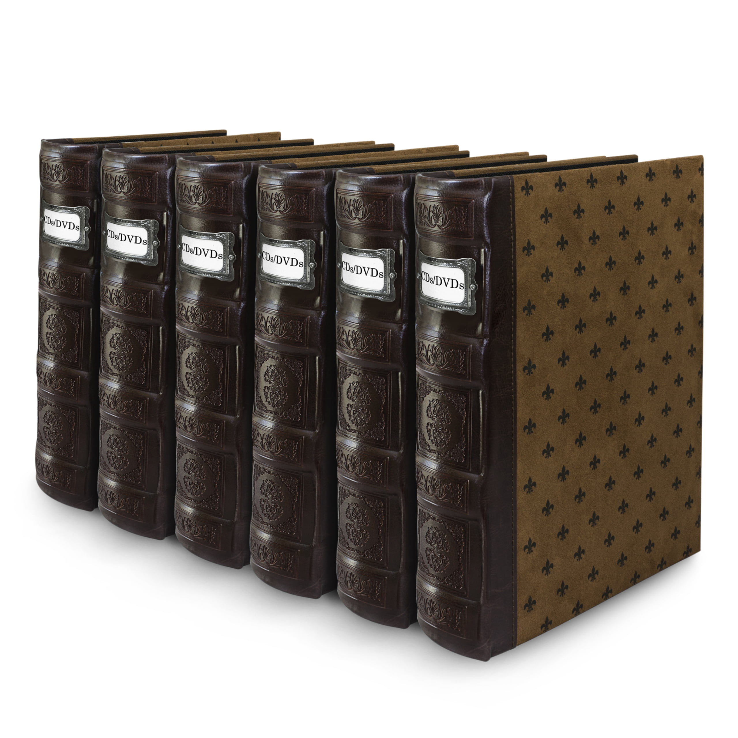 BellagioItalia Tuscany CD/DVD Storage Binder Chestnut Leather 288Disc Capacity Storage