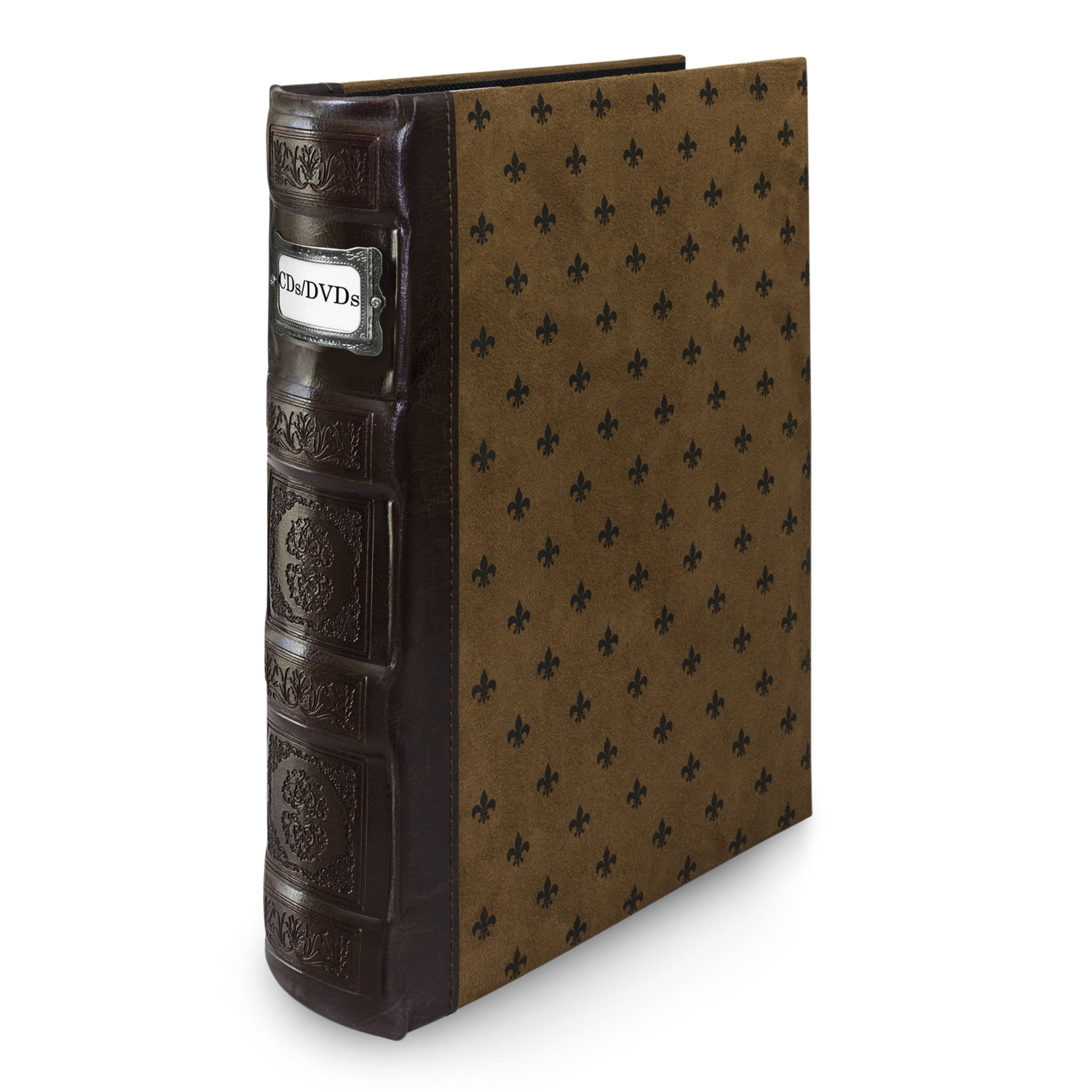 Bellagio-Italia Tuscany, Chestnut Leather CD/DVD Case Organizer, Small ...