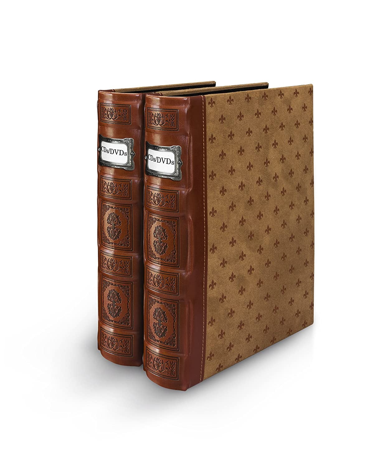 Bellagio-Italia Tuscany CD/DVD Storage Binder - Cognac Brown - Leather ...