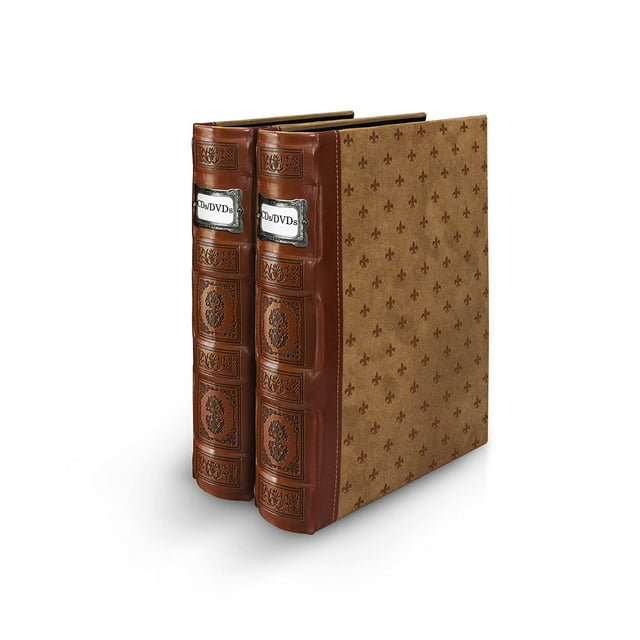 Bellagio-Italia Tuscany CD/DVD Storage Binder - Cognac Brown - Leather ...