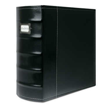 Bellagio-Italia XL 3-Ring Storage Binder - 600-Sheet Capacity Storage Organizer - File Storage for Presentations, Documents, and Trading Cards - Blank Index Plate on Spine for Custom Labeling - Black