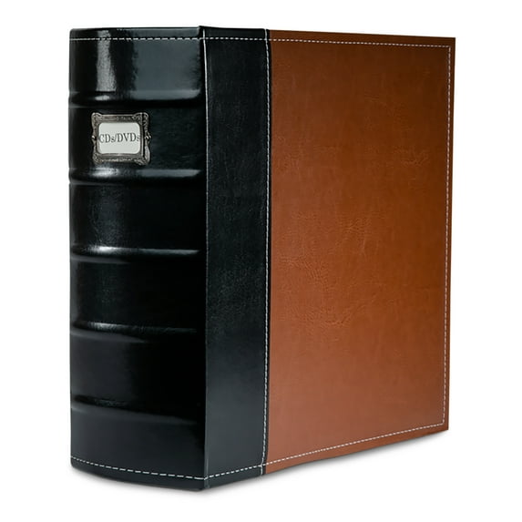 Bellagio-Italia XL 3-Ring Storage Binder - 600-Sheet Capacity Storage Organizer - File Storage for Presentations, Documents, and Trading Cards - Blank Index Plate on Spine for Custom Labeling - Brown