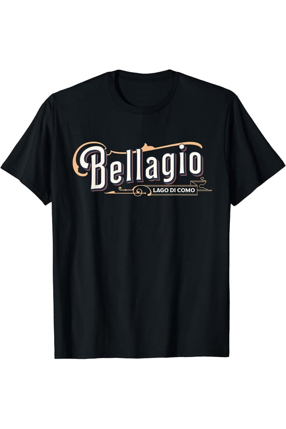 Bellagio Lake Como Retro Style T-Shirt