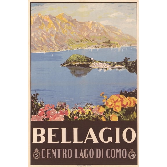 Art.com Bellagio Travel Poster Art Print, 12" x 18"