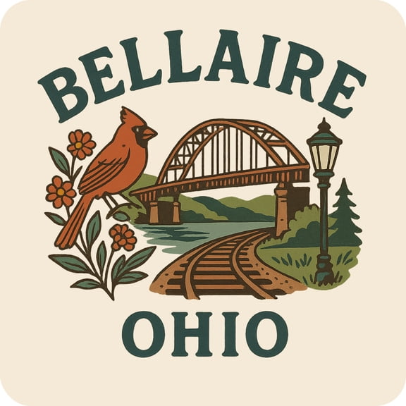 Bellaire Ohio Keepsakes Souvenir Vinyl Sticker – Destination Travel Keepsake Collectible (3-Inches Wide)