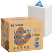 Bellaluce Eco-Friendly Plastic-Free Laundry Detergent Sheets, Santal Scent, 240 Loads, 120 Count