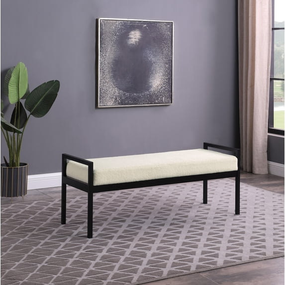 Bellamy Studio Has Arms Bench, Cream
