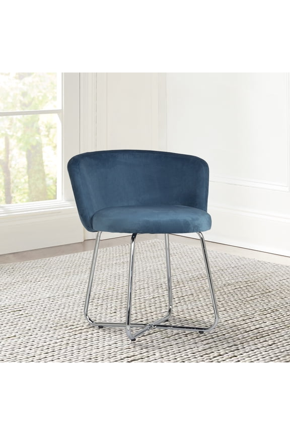 Bellamy Studios Marisol Metal Vanity Stool, Blue