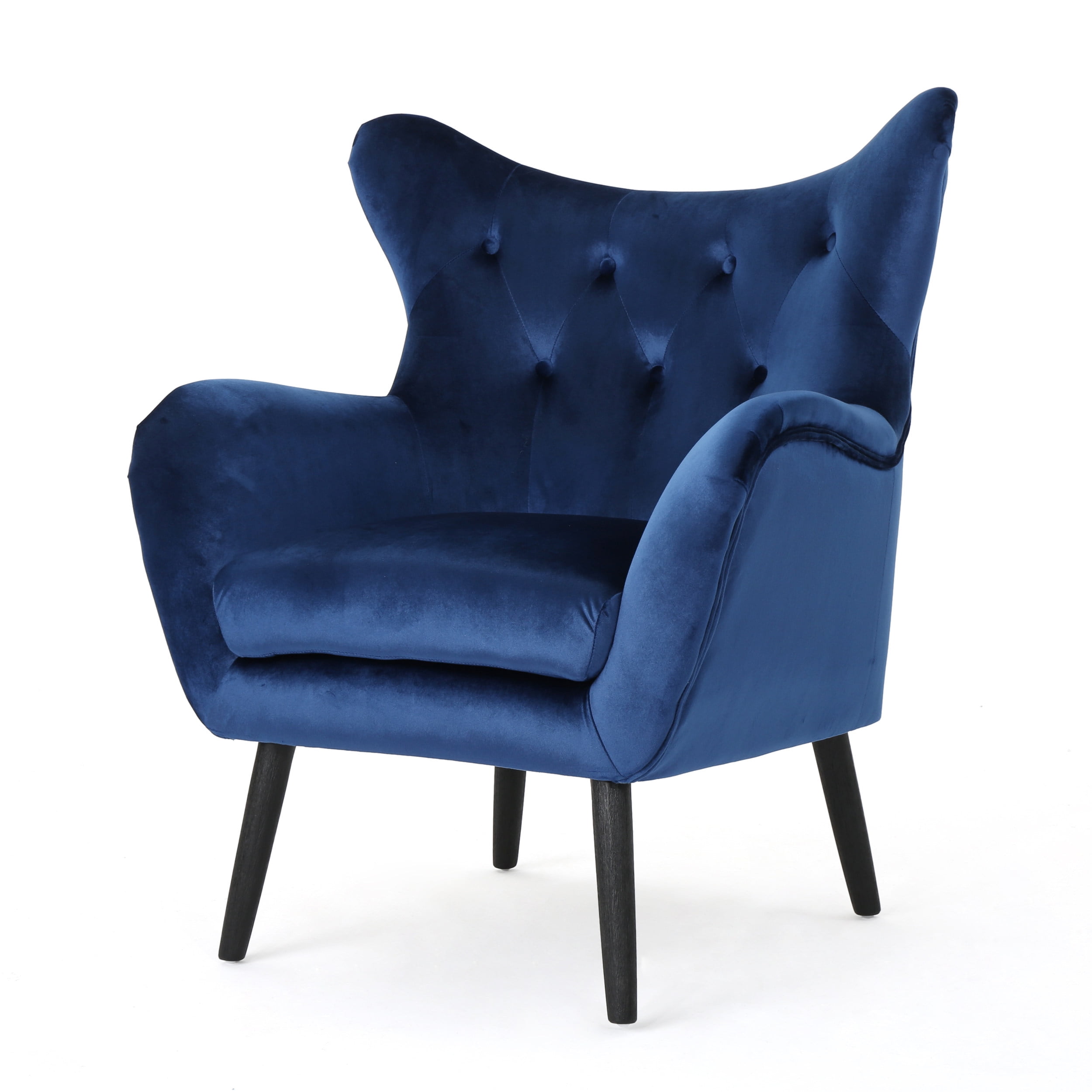 Walmart blue velvet chair discount