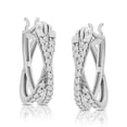 thumbnail image 1 of Bellano Women's Earrings 0.25CT Round Diamond 10K White Gold, 1 of 1