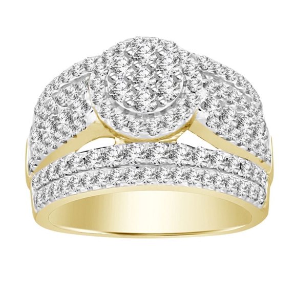 Bellano Women's Ring 2.00CT Round Diamond 10K Yellow Gold