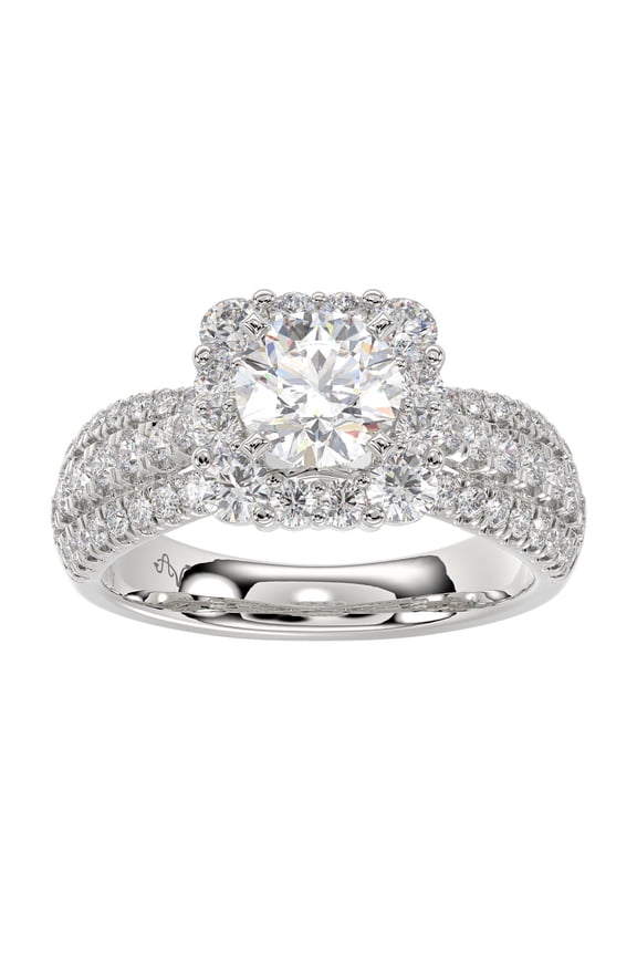 Bellano Women's Semi Mount Ring 1.00CT Round Diamond 14K White Gold (SI Quality)
