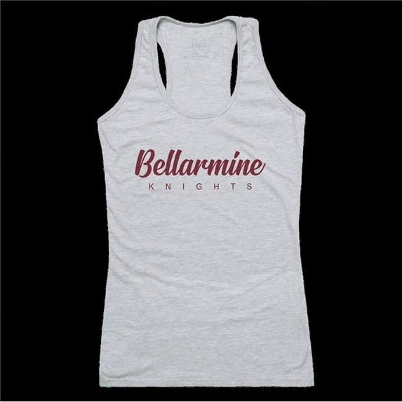 Bellarmine University Knights Script Tank Top, Heather Grey - 2XL