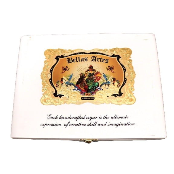 Bellas Artes Robusto Empty Wood Cigar Box 9" x 6.5" x 1.75"
