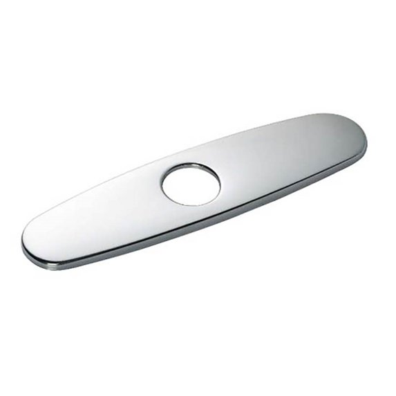 Bellaterra Home 11043-PC 10 in. Stainless Steel Faucet Deck Plate, Polish Chrome
