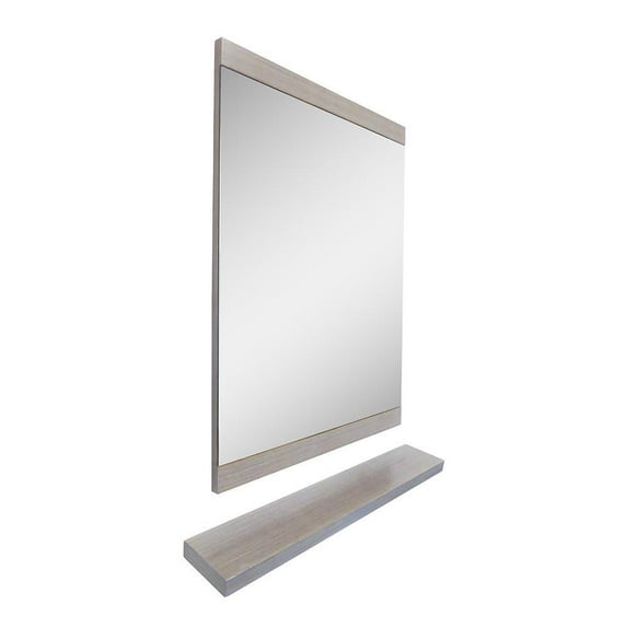 Bellaterra Home 23.6 in Mirror-wood-gray