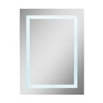 thumbnail image 1 of Bellaterra Home 808812-M 24 in. Rectangular LED Illuminated Mirror with Bluetooth Speaker, Silver, 1 of 1