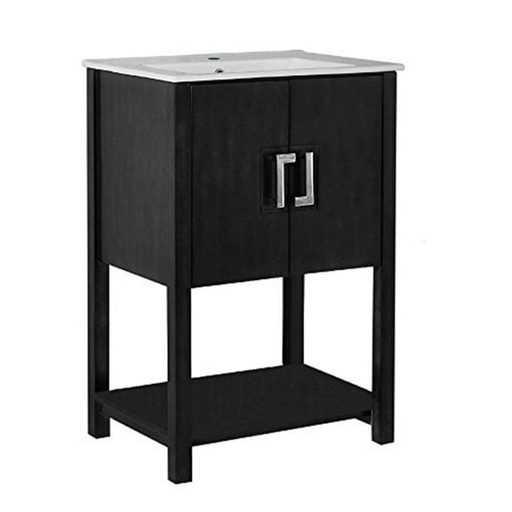 Bellaterra Home 24 in Single sink vanity-manufactured wood-sable walnut