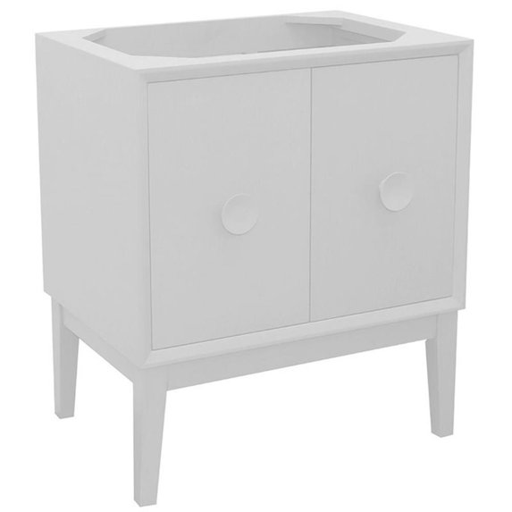 Bellaterra Home 30" Single vanity in White finish - cabinet only