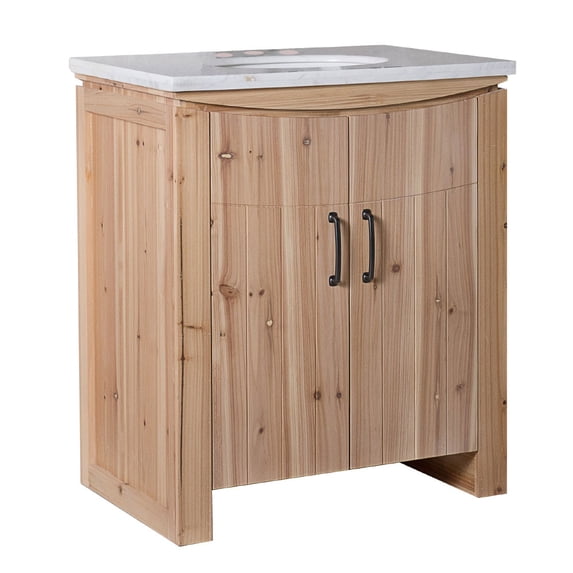 Bellaterra Home 30 in Single sink vanity-solid fir-natural