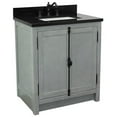 thumbnail image 1 of Bellaterra Home 31" Single vanity in Gray Ash finish top with Black galaxy and rectangle sink, 1 of 9