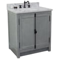 thumbnail image 1 of Bellaterra Home 31" Single vanity in Gray Ash finish top with White Carrara and rectangle sink, 1 of 9
