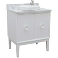 thumbnail image 1 of Bellaterra Home 31" Single vanity in White finish top with White Carrara and round sink, 1 of 9