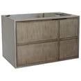 thumbnail image 1 of Bellaterra Home 36" Single wall mount vanity in Linen Brown finish - cabinet only, 1 of 9