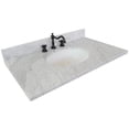 thumbnail image 1 of Bellaterra Home 430001-37-WMO 37 in. White Carrara Marble Top, Oval Sink, 1 of 1